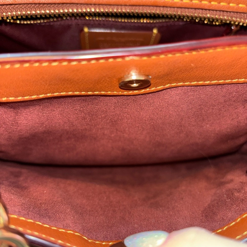 Coach Dreamer Brown Leather Satchel with Gold Hardware - Picture 7 of 8